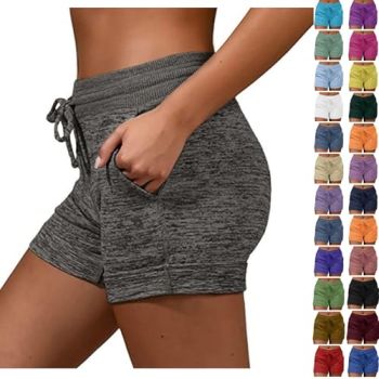 Chicken Legs Shorts,Prime The Day Deals Today 2024,Yoga Shorts for Women Cotton Summer Casual Low Rise Drawstring Athletic Shorts Slim Soft Lounge Shorts