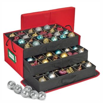 Christmas Ornament Storage Container Box