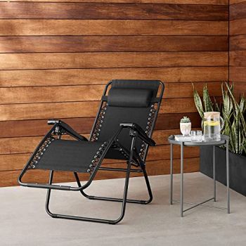 Outdoor Textilene Adjustable Zero Gravity Folding Reclining Lounge Chair