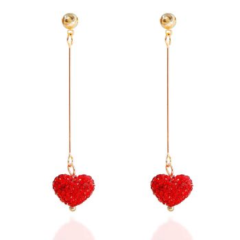 Valentines Day Earrings Heart Earrings for Women Valentines Day Gifts for Her Rhinestone Heart Dangle Earrings Valentines Earrings Jewelry Valentine Day Outfit for Women the Outfit 2025