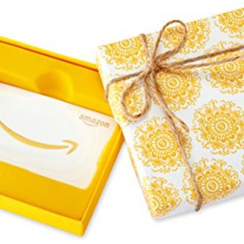 .com Gift Card in a Yellow Swirl Box