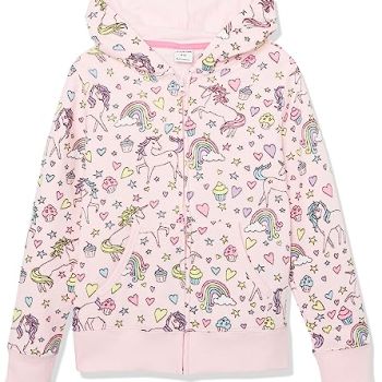 Toddler Girls' Fleece Zip-Up Hoodie Sweatshirts (Previously Spotted Zebra)