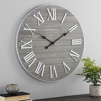 Gray Emmett Shiplap Wall Clock