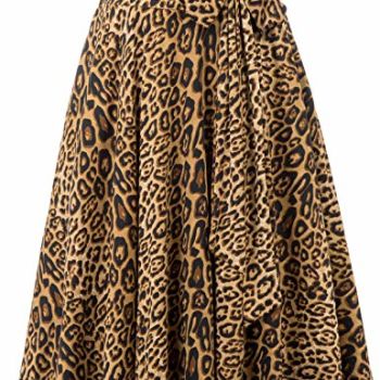 Leopard Skirt for Women Plus Size Womens Aline Swing Skirts