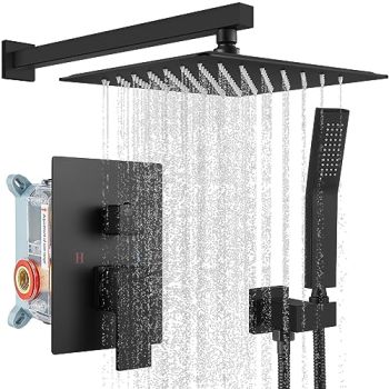 Rainfall Shower System Matte Black