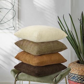 Corduroy Throw Pillow Covers 18x18