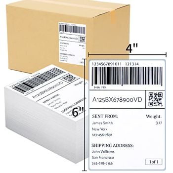 4" x 6" Fanfold Direct Thermal Labels