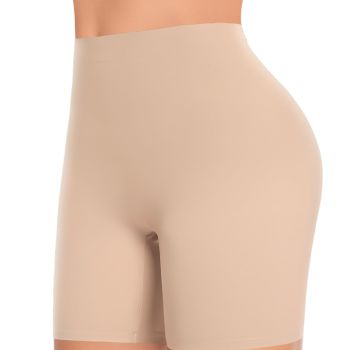 Womens Seamless Shaping Boyshorts Panties Tummy Control Underwear Slimming Shapewear Shorts(01# Beige(no Control),S)