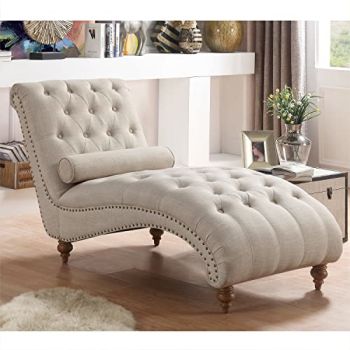 Grier Polyester Upholstered Button Tufting Lounge Sofa Chair for Indoor Bedroom