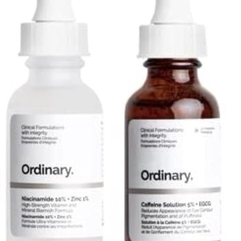 Set of The Ordinary Niacinamide 10% + Zinc 1% 30ml Plus The Ordinary Caffeine Solution 5% + EGCG 30ml