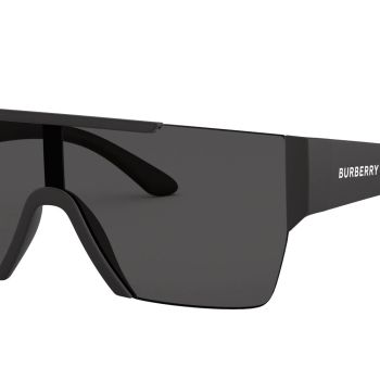 BE 4291 346487 Matte Black Plastic Rectangle Sunglasses Black Lens