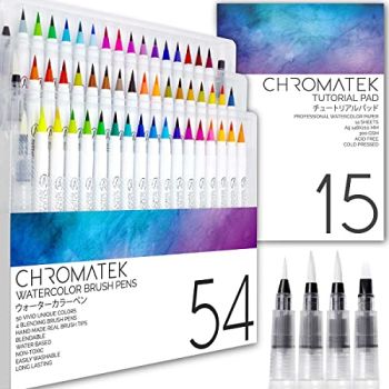 54 Watercolor Pens Set