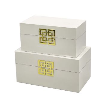 Large & Small Decorative Storage Box w/Hinged Lid