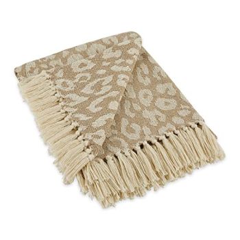 Bold Eclectic Leopard Woven Throw