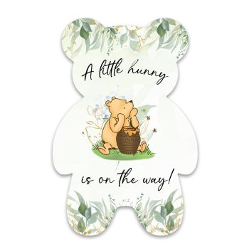 Pooh Bear Baby Shower Invitations a Little Hunny Is on the Way Winnie the Pooh Baby Shower Party Bear Shaped Invitations
