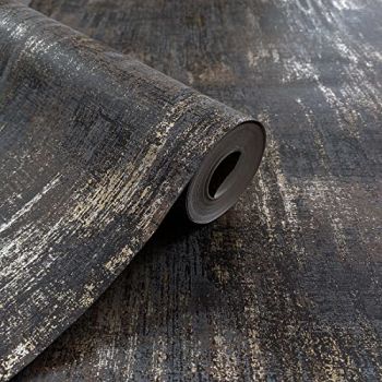 Distressed Wallpaper Industrial Metallic Wall Paper Non-Woven