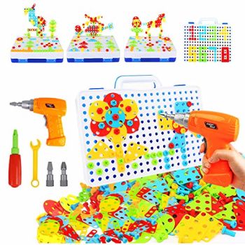 STEM Toys for 3 4 5 6 year old,Design and Drill Toy for Kid,Construction Games