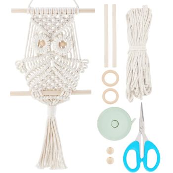 DIY Macrame Owl Wall Hanging Kit Handmade Macrame Spread Wings Owl Tapestry Kit