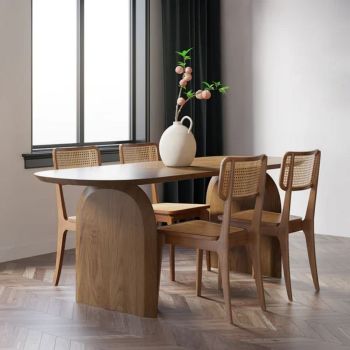 70.9" Japandi Dining Table for 6