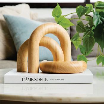 Keershop 3pc Set Solid Wood Home Decor Accents
