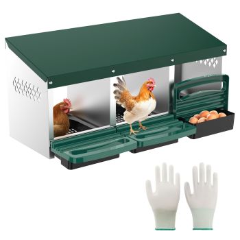 Chicken Nesting Boxes 3 Hole Metal Chicken Eggs Laying Boxes