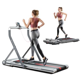 2 in 1 Folding Treadmill,Under Desk Treadmill for Home Office,Width Belt Treadmill