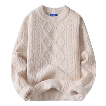Oversized Sweater 90s Vintage Knitted Sweater Long Sleeve Aesthetic Sweater Unisex Woven Crewneck Pullover