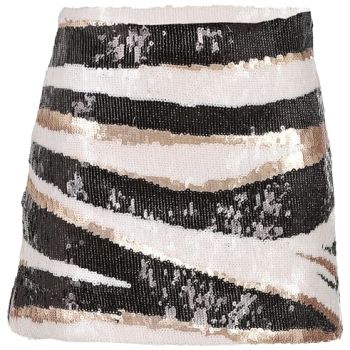 , Sequin Short Skirt, 6, Zebra