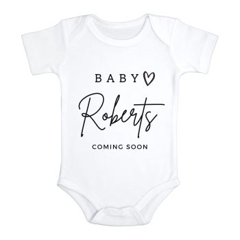 Custom Baby Pregnancy Announcement Bodysuit 0-3 Months