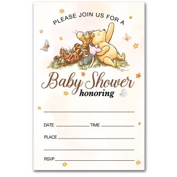 Winnie the Pooh Baby Shower Party Invitations Pooh Bear Baby Shower Party Invites (20 Cards