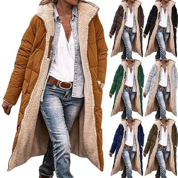My Orders Placed My Orders On Amaon 2024,Womens Tops Fall 2024,Jackets For Women Reversible Puffer Coats/Vest Sherpa Fleece Zip Hoodie Winter Warm Coat Long Down Outerwear Pocket,2-Brown,Medium