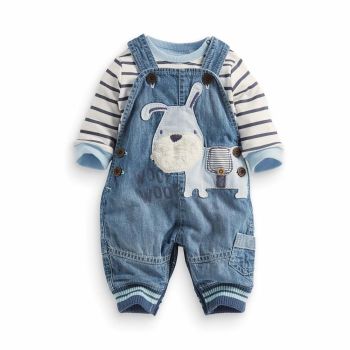 Cute Baby Boys Clothes Toddler Boys' Romper Jumpsuit Overalls Stripe Rompers Sets (3-9 months