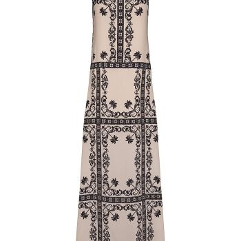 Reinvention Printed Silk Plunge-Back Maxi Dress