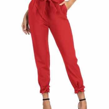 Womens Casual High Waist Pencil Pants