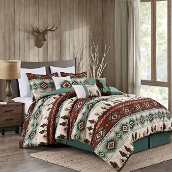 Dune 7-Piece Southwestern Cowboys Aztec Comforter Set