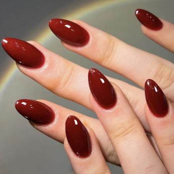 Cherry Red  Press on Nails Short