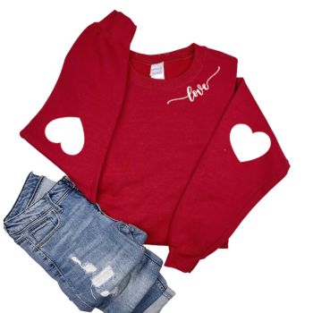 Oversized Valentines Day Sweatshirt for Women Loose Fit Heart Sweater Crewneck Pullover Long Sleeve Graphic Tees
