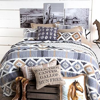 Walk Trot Canter Southwestern Santa Fe Quilted Bedding
