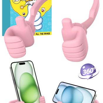 Stocking Stuffers for Teen Girls Women Cell Phone Stand Adjustable Thumbs Up Lazy Holder for Hand Desk Novelty Funny Ideas for Women Adults Men Her Wife Mom Teenage Kids Cool Gadgets