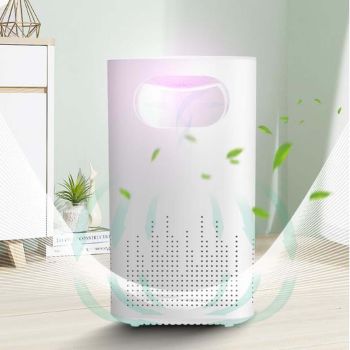 Purple Light Air Purifier for Bedroom Home,USB Portable Vacuum Cleaner Car Filter Formaldehyde Household Purifier for Office Desktop Indoor,Remove Dust Smoke Pollutants Odor Air Purifiers White