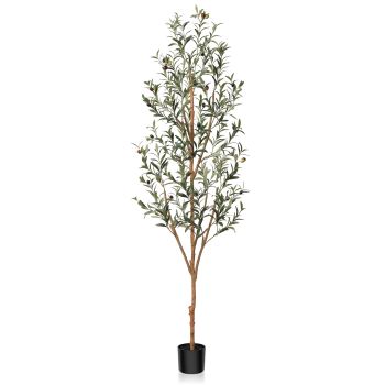 Artificial Olive Tree 6FT Tall Faux Silk Plant for Home Office Decor Indoor Fake Potted Tree