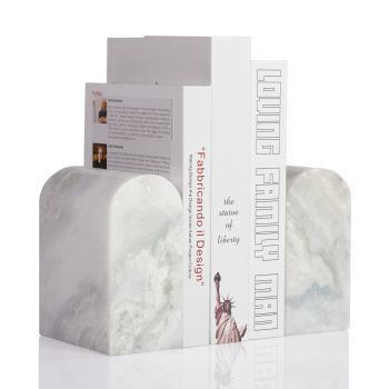 Luxury African Marble Bookends for Shelves