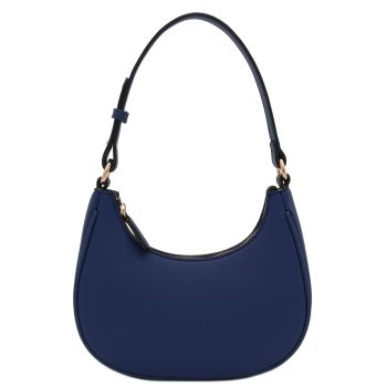 Small Crescent Shoulder Bag Underarm Purse (Navy)