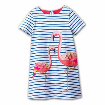 Toddler Girls Dresses Summer Girl Clothes Casual Short Sleeve Dress for Kids SMK006 5-6 Years