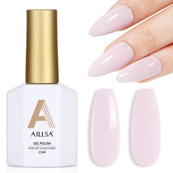 Gel Nail Polish Lolita Pink Gel Polish Baby Pink Spring Gel Polish Natural Nude Color Pastel Nail Gel for French Manicure Soak Off U V Gel Home Salon Valentine Gift for Women 0.51 Fl Oz /GB104