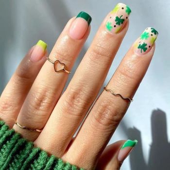 St. Patrick's Day Press on Nails Medium Square