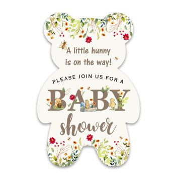 Winnie the Pooh Girl Baby Shower Invitations