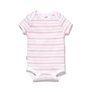 Sleep Wear Short Sleeve Bodysuit - 3M, Pink Stripe