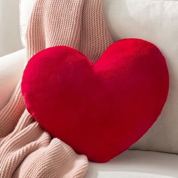 Ashler Red Heart Shaped Throw Pillows