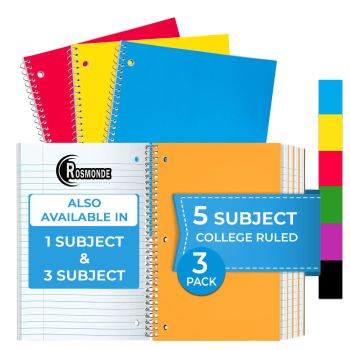 5 Subject Notebook College Ruled